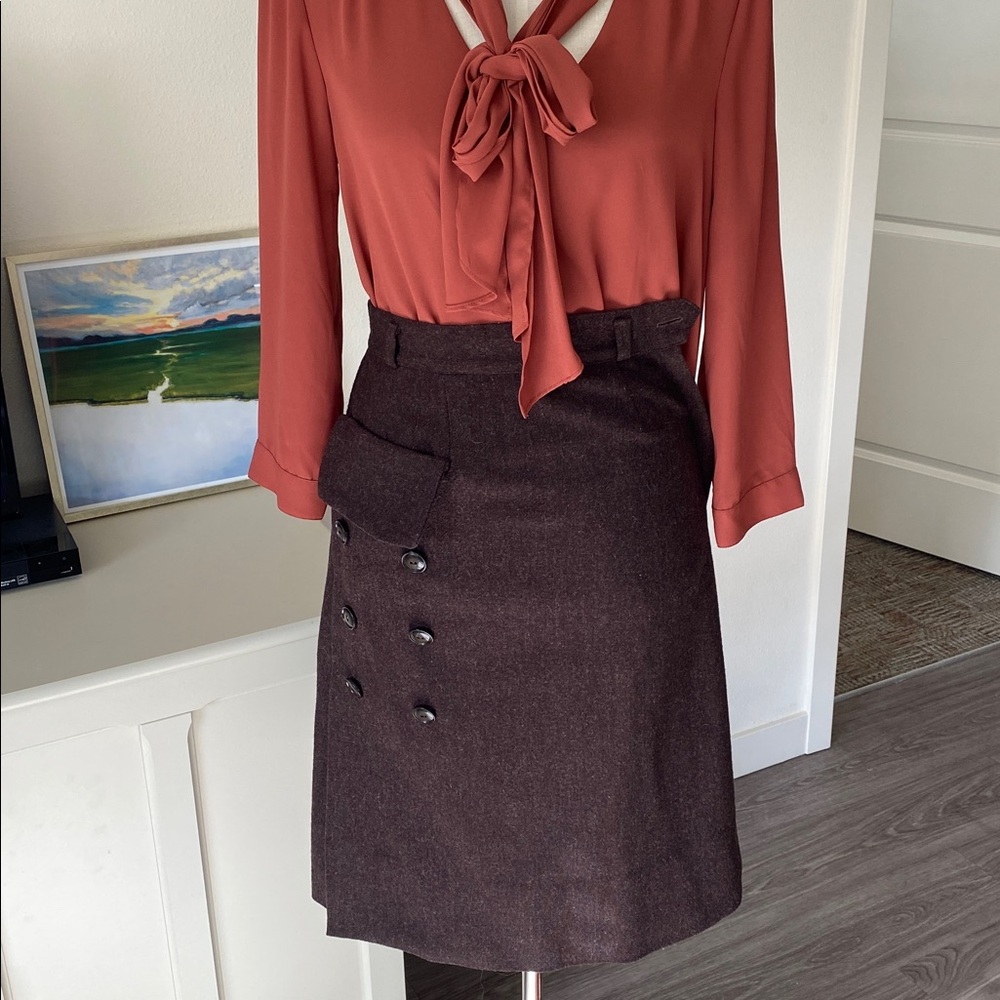 Vintage 1940s Summit of Boston Wool Pencil Skirt